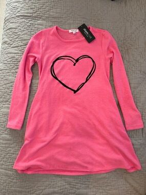 NWT Joah Love Pink Heart Tunic Dress - size 10